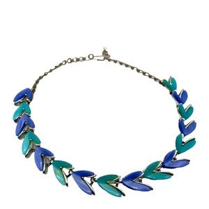 Claudett two tone thermoset vintage necklace